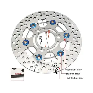 Braket Adaptor Kaliper Rem Belakang Sepeda Motor Universal CNC 220Mm X70Mm Set untuk Modifikasi Sistem Rem Buatan Tiongkok Daratan - Product Image 5