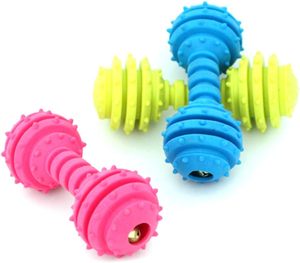 Jouets pour animaux de compagnie en caoutchouc en forme d'haltères, jouets à mâcher de qualité pour chats et chiens - Product Image 5