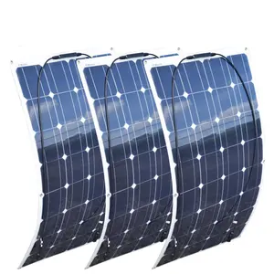 Panel solar semiflexible de alta eficiencia 80W 100W 150W 200W 300W Módulo fotovoltaico de celda mono ETFE flexible Usos marinos
