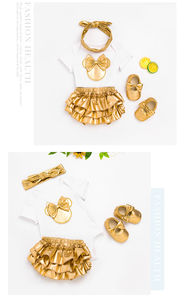 ชุดเด็กอ่อน ชุดรอมเปอร์เด็กผู้หญิง + กางเกง ชุดเด็กแรกเกิด - Product Image 6