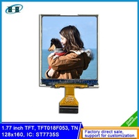 Layar HXJ 1.77 "tampilan TFT 1.8 inci TN 128x160 RGB 20 Pin 1.77 inci tampilan layar TFT