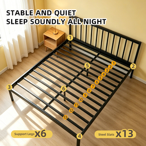 Base letto regolabile moderna in ferro rinforzato con <span class=keywords><strong>doghe</strong></span>, <span class=keywords><strong>per</strong></span> dormitorio e alloggi, all'ingrosso - Product Image 1