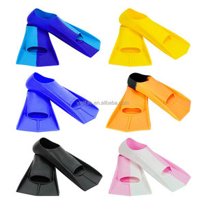 Ailerons de natation pour adultes de qualité supérieure, taille 39-41 XL, ailerons de natation en silicone, ailerons courts, ailerons d'entraînement pour la natation et la plongée - Product Image 2