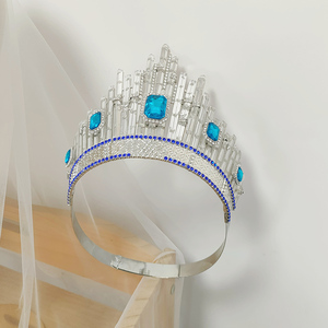 มงกุฎคริสตัลใสขนาดใหญ่สำหรับงานประกวดนางงามจักรวาล อุปกรณ์เสริมผม มงกุฎปรับได้สำหรับงานแต่งงานและคอสเพลย์ - Product Image 3