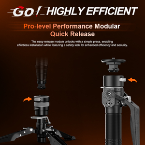 COMAN M1Pro 4 Sections Vidéo One Click Monopode Caméra Professionnelle en Fiber de Carbone Monopode - Product Image 4