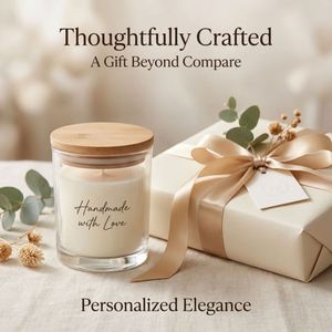 Bougie parfumée en verre de qualité supérieure, élégante lanterne décorative pour la maison, idéale pour les salles de bain relaxantes, logo personnalisé, 8 oz, pour la Saint-Valentin. - Product Image 4