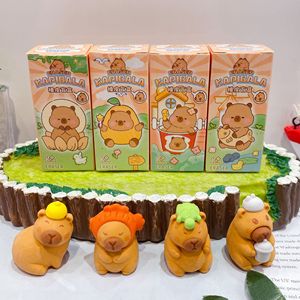 DHF Vente flash 24 pièces Gommes à effacer en forme de capybara 3D de <span class=keywords><strong>dessin</strong></span> animé Boîte aveugle Gommes à effacer mignonnes pour l'écriture et le <span class=keywords><strong>dessin</strong></span> Papeterie Fournitures scolaires de bureau - Product Image 3