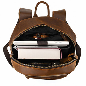 Sac à bandoulière rétro pour femme en cuir de <span class=keywords><strong>cheval</strong></span> fou Mini sac à dos en cuir de vachette léger pour étudiant <span class=keywords><strong>Cartable</strong></span> polyvalent Sac décontracté - Product Image 5