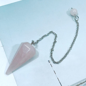 เพนดูลัมคริสตัลพลังงานธรรมชาติทำมือขายส่ง หลายสี สำหรับการทำสมาธิและตกแต่งบ้าน - Product Image 3