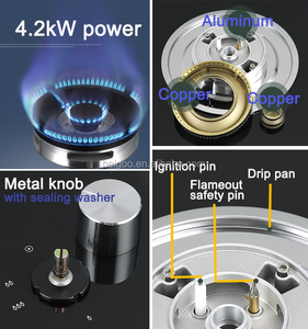 2 fours à gaz en verre, cuiseur hybride en céramique à <span class=keywords><strong>Induction</strong></span> infrarouge, <span class=keywords><strong>plaque</strong></span> <span class=keywords><strong>de</strong></span> cuisson, 2 - Product Image 3