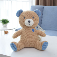 Peluches al por mayor tricot personnalisé Amigurumi ours en peluche dinosaure poupée bébé Crochet jouets en peluche en gros