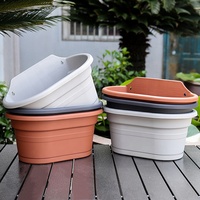 Jardinières décoratives d'extérieur suspendues pour balcon, patio, clôture, fenêtres, panier en plastique pour jardinières murales