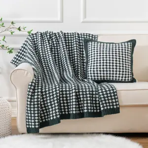 Weichte weihnachtliche gerippte Überwurfdecke gestrickt warme Decke für Couch leichte flauschige Decke für Schlafsofa 50 × 60 Zoll