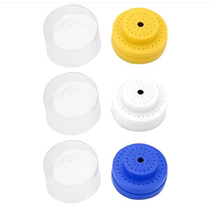 Caja de almacenamiento Heidefee para cabezales de pulido dental, estuche de almacenamiento de 60 orificios para fresas de baja velocidad, varios colores: amarillo, blanco, azul - Product Image 5