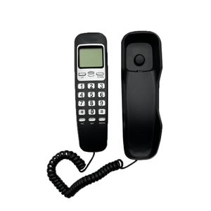 Mini téléphone <span class=keywords><strong>fixe</strong></span> mural filaire avec affichage LCD et identification de l'appelant pour la maison et le bureau - Product Image 2