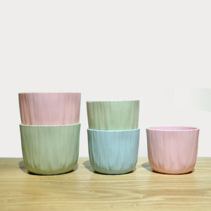 Yicai Modern Home Decor vaso da fiori modello in pietra cerchio artificiale piccola fioriera in plastica succulenta - Product Image 1