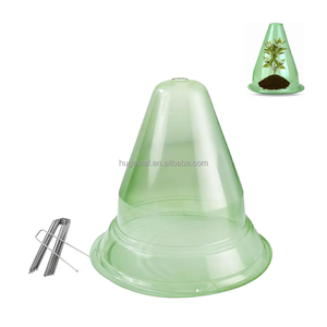 25 Pezzi]Grande Cappello per Piante, Colletto, Collo di Lumaca, Copertura Trasparente per Piante da Insalata per la Protezione da Uccelli, Lumache, Gelo o Intemperie, Diametro 27 cm, Trasparente
