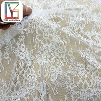 Nouveau design de tissu en dentelle à cils, dentelle Chantilly, tissu perlé, dentelle florale, tissu perlé pour robes de mariée et robes de bal