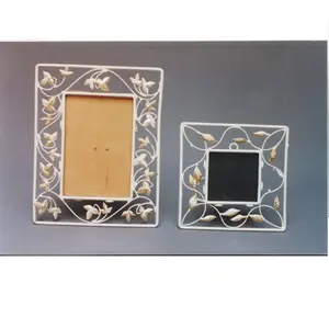 Atraente Designing Metal Picture Frame Nickle Chapeamento Laser Corte Praça Fronteira Especial Photo Frame