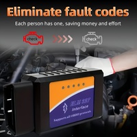 ELM327 herramienta de diagnóstico de coche 1996 OBD2 lector de código, con analizador electrónico de motor en inglés, para vehículos