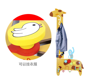 Đa Chức Năng Giáo Dục Hoạt Động Bằng Gỗ Bảng Bận Rộn Đồ Chơi Tường Trẻ Em Hươu Cao Cổ Đo Chiều Cao Bảng Thông Minh Trò Chơi - Product Image 4