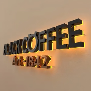 Tùy chỉnh dấu hiệu kinh doanh LED signage tùy chỉnh ngoài trời cửa hàng phía trước dấu hiệu Kim Loại Logo - Product Image 3