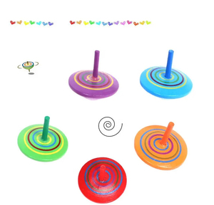 Giroscopio de arcoíris superior de madera, juguete giratorio, juguete educativo colorido para el hogar de los niños y el jardín de infantes para juegos y regalos - Product Image 6