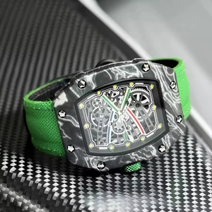 Reloj Deportivo de Alta Gama de Edición Limitada con Caja Ultrafina en Forma de Barril de Fibra de Carbono, Movimiento Automático Mecánico y Esfera de Cristal de Zafiro - Product Image 2