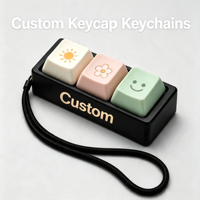Customization Anime Logo UV Print Keycap Fidget Keyring Pbt Switch Keycaps Custom Mechanical Stress Relief Keycap Keychain