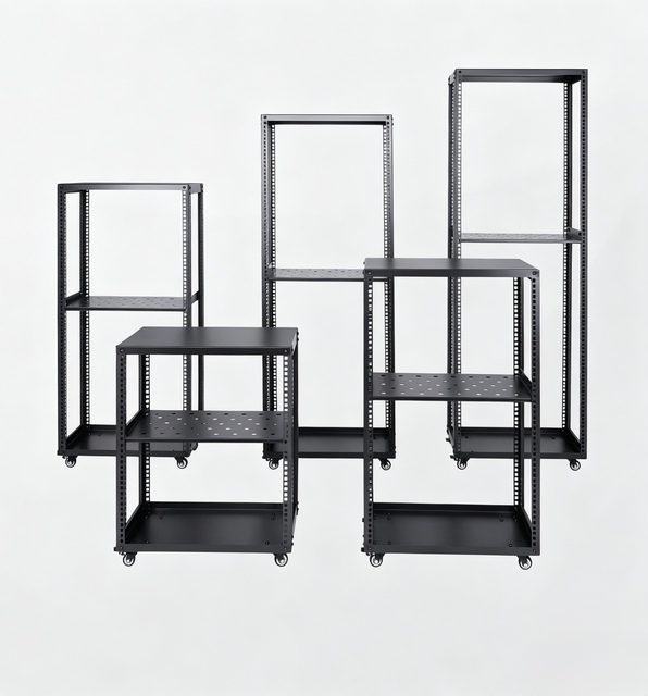 42U 520*2000*600mm  19 Inch 4-post Open Server Rack Deep SPCC Cold-rolled Steel Network Rack Cabinet Mobile.