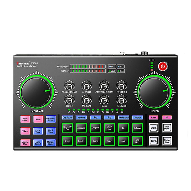Lite Live Sound Card Audio Interface Music External Condenser Microphone Recording Sound Card for Pc Recorder Computer Studio