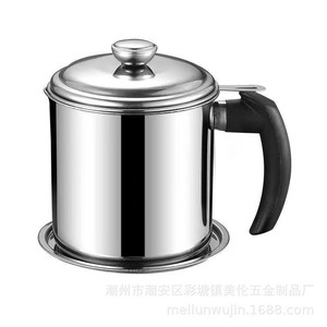 Stainless Steel Oil Filter Jug With Lid And Filter Screen For <b>Kitchen</b> Use 304 Material ML-90 - Product Image 5