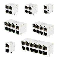 Conector de datos Vertical Cat5e Cat6 Cat7, toma de corriente de datos a prueba de agua, conector Modular Keystone Rj 45 Cat6a Rj45, conector sellado Ethernet