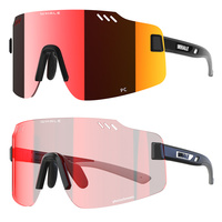 Lunettes de soleil photochromiques pour hommes et femmes, protection UV400, légères, sans monture, pour le cyclisme, la course à pied et les activités de plein air