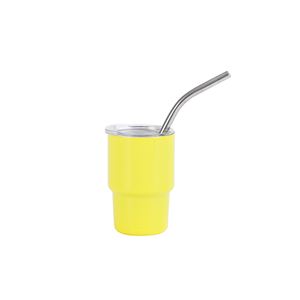 Vaso Pequeño de Acero Inoxidable de Doble Pared, Pajita Metálica Reutilizable, Taza Pequeña para Exteriores - Product Image 1