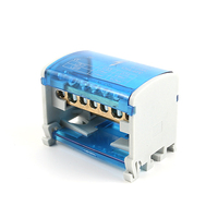 Barra de Bus de montaje en Panel eléctrico, conector de cable de tornillo, caja de empalme Unipolar Modular, distribución de energía, bloque de terminales de Riel Din, 207
