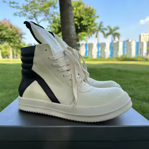 Zapatillas Deportivas de Lujo para Hombre Ricks, Estilo Casual, con Cordones Negros, Transpirables, de Cuero Patentado - Product Image 3