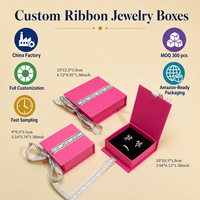 Boîte d'emballage de bijoux personnalisée en forme de livre avec ruban magnétique pour boucles d'oreilles, bagues et colliers – Prise en charge directe usine