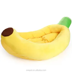 Nouveau Design Animal sommeil profond lit pour animaux de compagnie banane canapé pour chien Fruit banane lit pour chien