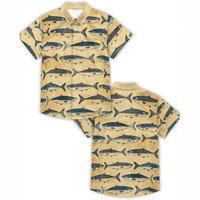 Chemise hawaïenne personnalisable OEM/ODM |   Tissu en lin |   Respirant et écologique |   Finition anti-plis |   Imprimé Poissons Tropicaux