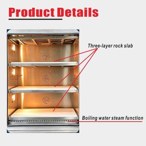 Forno Commerciale a 3 Piani con Funzione Vapore Integrata, Forno Elettrico <span class=keywords><strong>per</strong></span> Pizza e Pane con Piano in Pietra <span class=keywords><strong>per</strong></span> Panetterie - Product Image 4