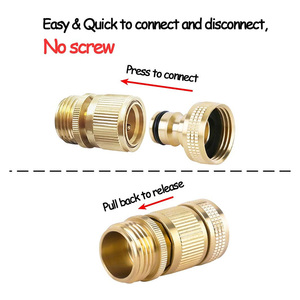 Raccords rapides pour <span class=keywords><strong>tuyau</strong></span> <span class=keywords><strong>d</strong></span>'<span class=keywords><strong>arrosage</strong></span> en laiton massif GHT de 3/4 pouce, 2 ensembles, étanches, 200 PSI, pour robinets/appareils <span class=keywords><strong>d</strong></span>'<span class=keywords><strong>arrosage</strong></span> - Product Image 4