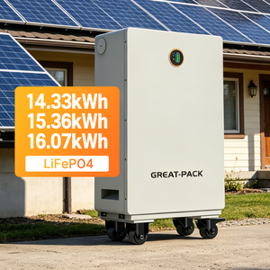 ระบบพลังงานแสงอาทิตย์ สถานีไฟฟ้า แบตเตอรี่ 16kWh 14kWh 15kWh ระบบกักเก็บพลังงานภายในบ้าน แบตเตอรี่โซลาร์เซลล์ ชุดแบตเตอรี่ลิเธียมไอออน - Product Image 1