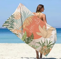 Serviette de plage et de surf personnalisée pour adultes, imprimée avec des motifs d'animaux tropicaux, séchage rapide, microfibre douce, pour les sports nautiques en plein air
