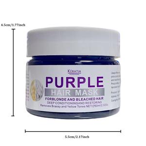 Masque capillaire réparateur <span class=keywords><strong>blond</strong></span> premium avancé, marque privée, pigment violet, kératine organique, crème nourrissante à base de plantes sans rinçage - Product Image 4