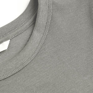 Verde suave personalizado al por mayor mujeres hombres moda gran oferta otoño Modal mezcla delgada parte inferior cuello redondo manga larga Camiseta interior superior - Product Image 4