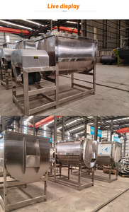 Mezclador de acero inoxidable, mezclador de polvo seco de correa espiral Horizontal, mezclador de polvo de partículas químicas - Product Image 4