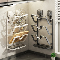 Couvercle mural multifonctionnel pour casseroles sans rinçage avec aspiration forte Support de rangement pour casseroles Support de rangement pour couvercles de casseroles