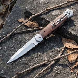 Coltello Pieghevole Premium FB-1658 con Manico in Wenge F125 e Chiusura a Leva per EDC, Campeggio, Emergenze, Alpinismo e Sopravvivenza - Product Image 1
