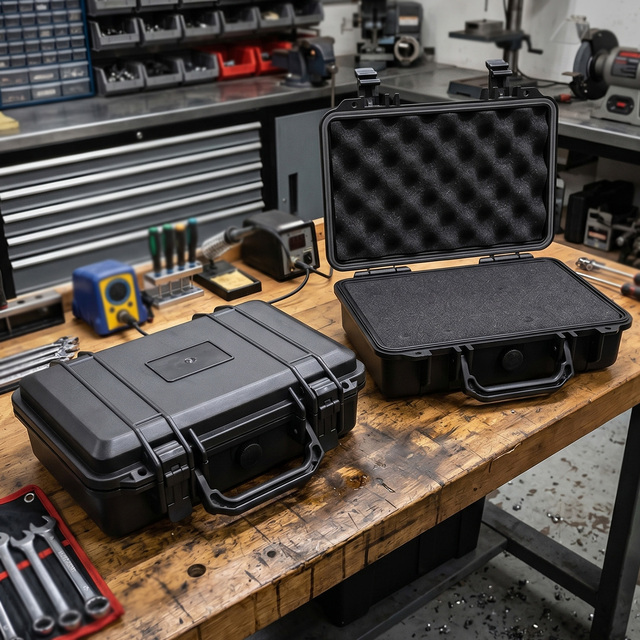 Vertak Shockproof Waterproof Hard Plastic Toolbox Ip67 Protective Storage Case With Foam for Outdoor Equipment